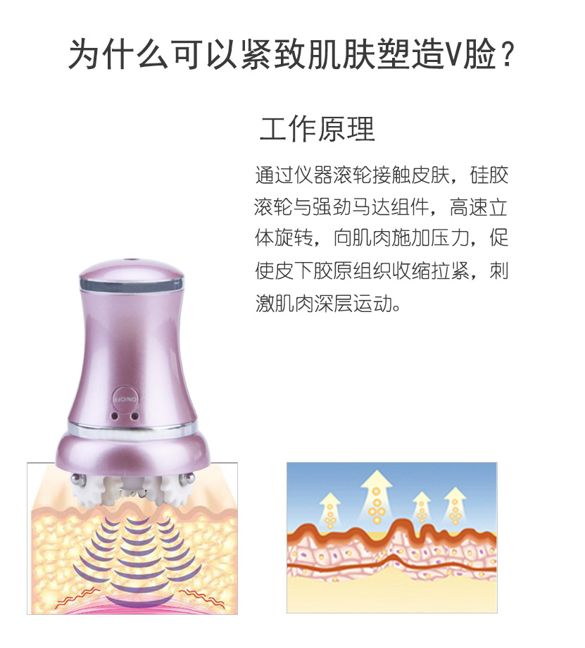 电动mini3d按摩器 美腿 瘦脸 瘦腰 甩脂爆专用美颜仪器 kd-126